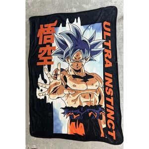 Dragon Ball Super Goku Ultra Instinct Fleece Throw Blanket Just Funky Toei Anime